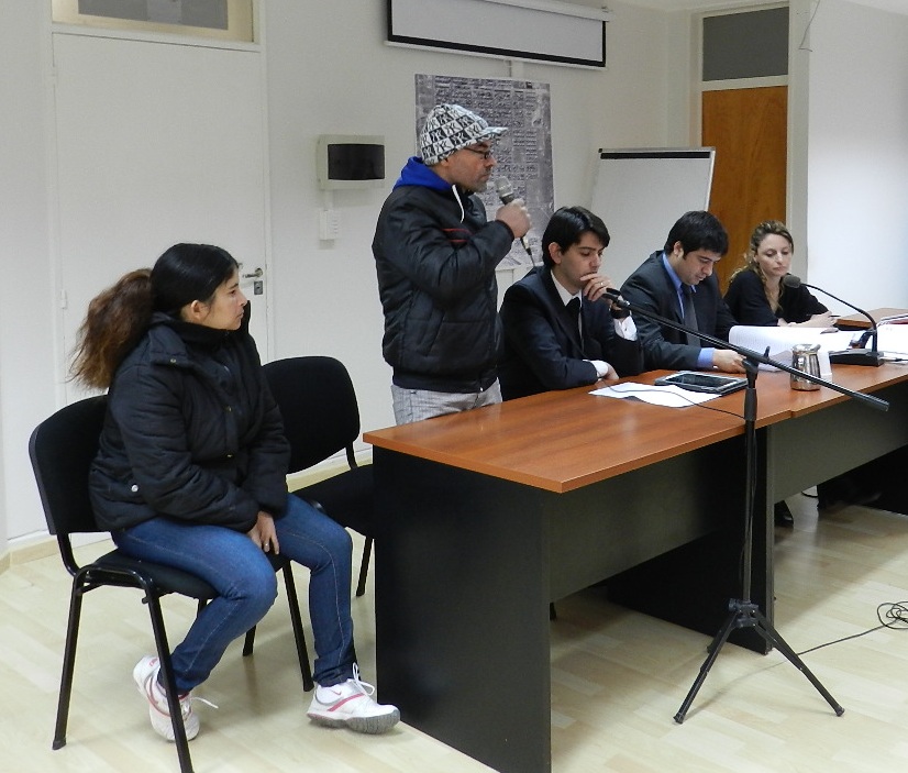 Fiscales, querellante y familia de la victima