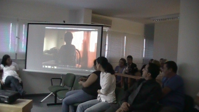 Exhibición de declaración en la sala