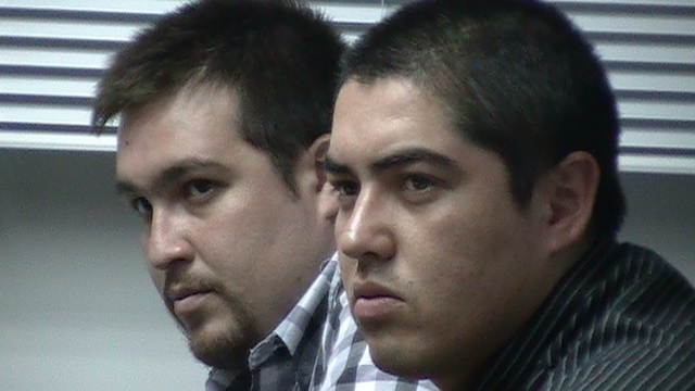 Los acusados Abraham y Solís siguiendo las alternativas del juicio
