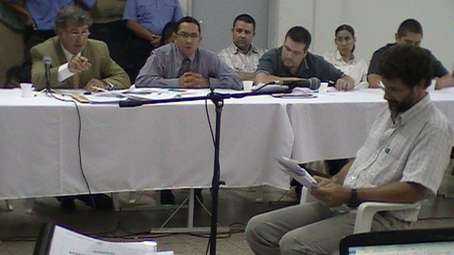 El Licenciado Néstor Basso de Cenpat ante el Tribunal