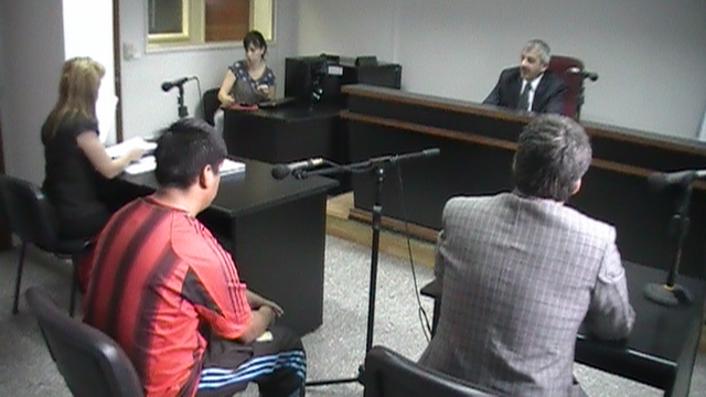 La audiencia tuvo lugar en la mañana del sábado en tercer piso de tribunales