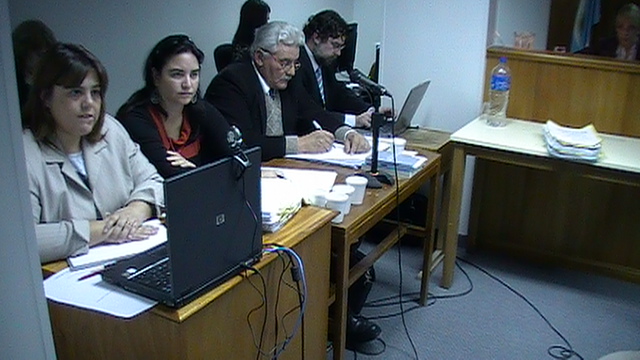 La parte acusadora durante el juicio
