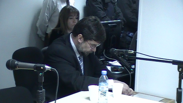 El querellante Javier Romero, por la parte acusadora