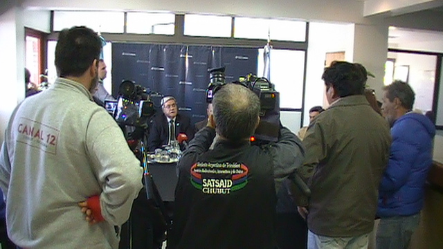 La conferencia de prensa tuvo lugar en fiscalía de Trelew