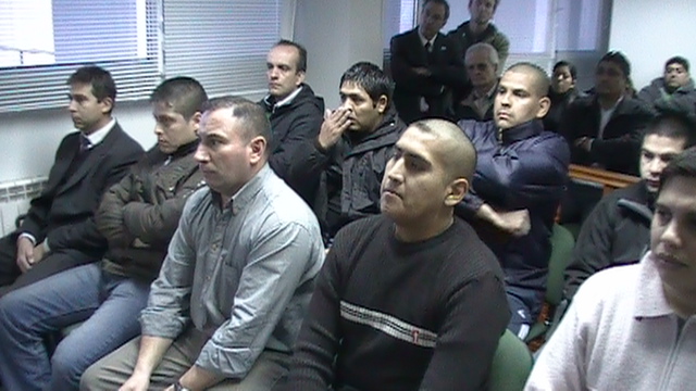 Vista de los acusados en sala de audiencias