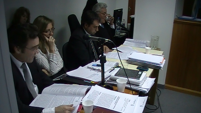 Toda la parte acusadora durante la audiencia