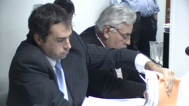 Los querellantes Sergio Rey y Eduardo Díaz