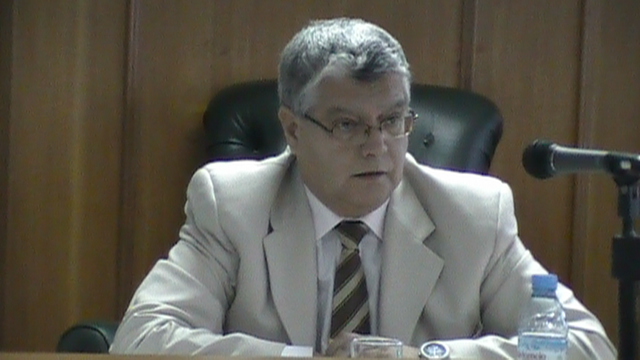 Los defensores durante la audiencia