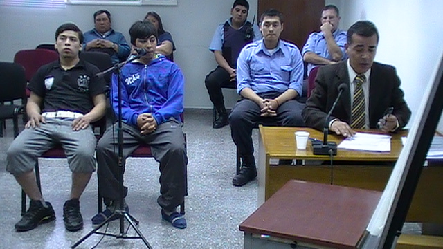 El Fiscal Moyano expone, los imputados escuchan